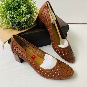$159 Patricia Nash Allegra Pumps Shoes Tan Leather